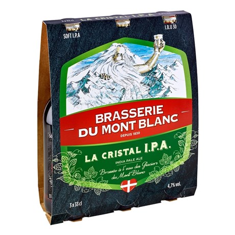 Beer from Mont-Blanc La Cristal IPA - 4.7 ° (33cl) 6b11bd6ba9341f0271941e7df664d056 