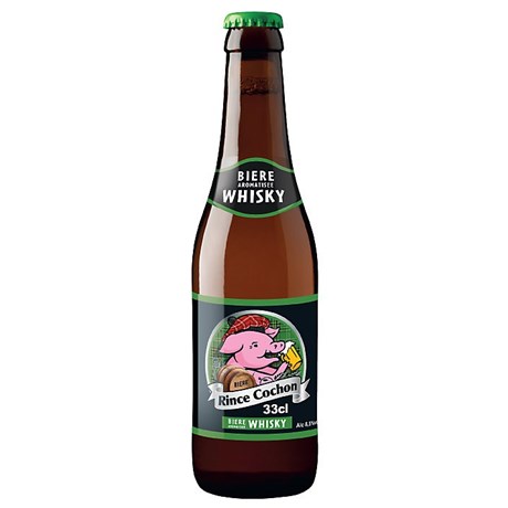 Rince Cochon beer flavored with whiskey 8.5 ° 33 cl 