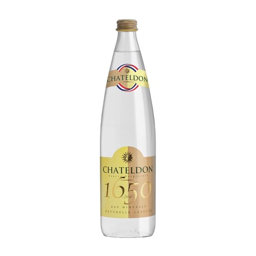 Eau minérale naturelle gazeuse 75 cl Châteldon