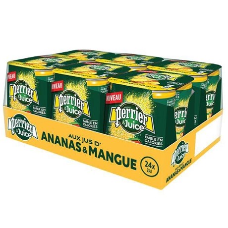 Perrier juice ananas/mangue boîte 25 cl