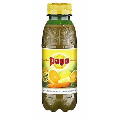 Jus de fruits Pago orange carotte citron 33 cl