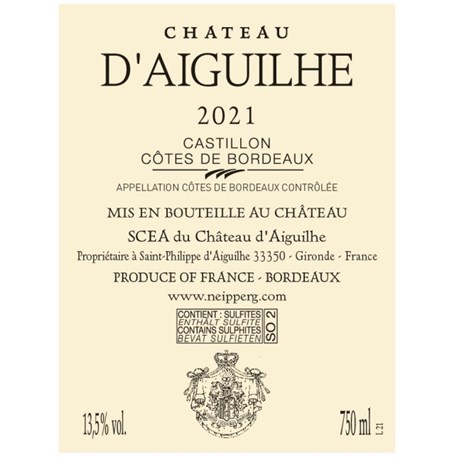 Aiguilhe - Castillon-Côtes de Bordeaux 2021