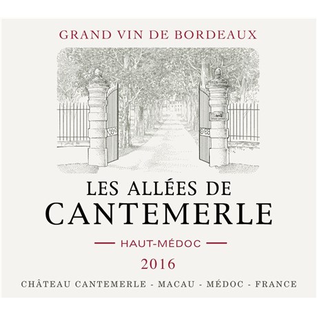 Les Allées de Cantemerle - Château Cantemerle - Haut-Médoc 2016 6b11bd6ba9341f0271941e7df664d056 