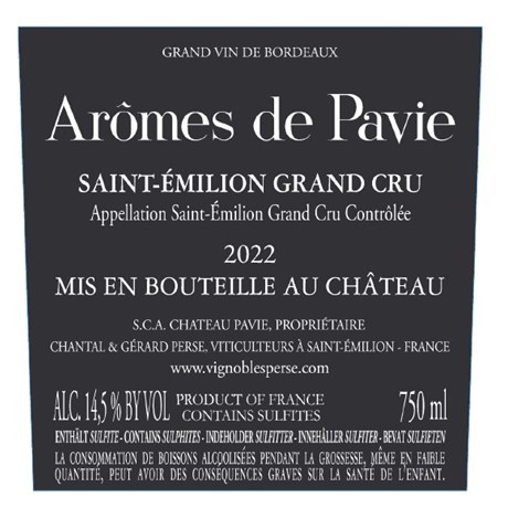 Arômes de Pavie - Saint-Emilion Grand Cru 2022