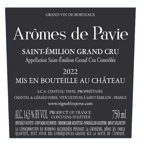 Arômes de Pavie - Saint-Emilion Grand Cru 2022