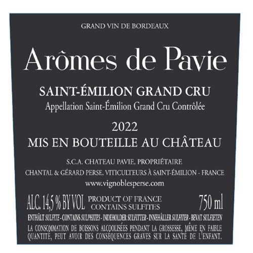 Arômes de Pavie - Saint-Emilion Grand Cru 2022