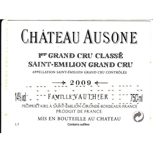 Ausone - Saint-Emilion Grand Cru 2009