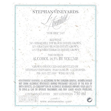 L'Aventure - For Her - Paso Robles 2017