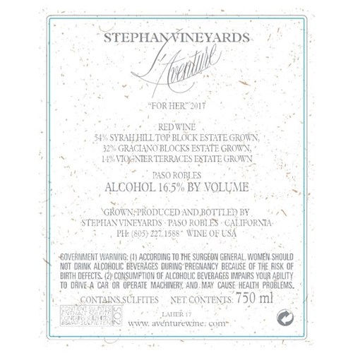 L'Aventure - For Her - Paso Robles 2017