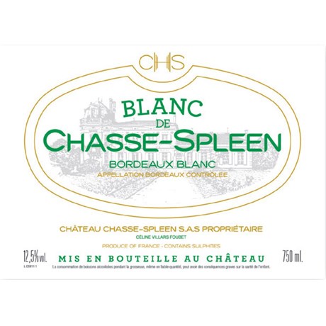 Blanc de Chasse Spleen - Château Chasse Spleen - Bordeaux 2017