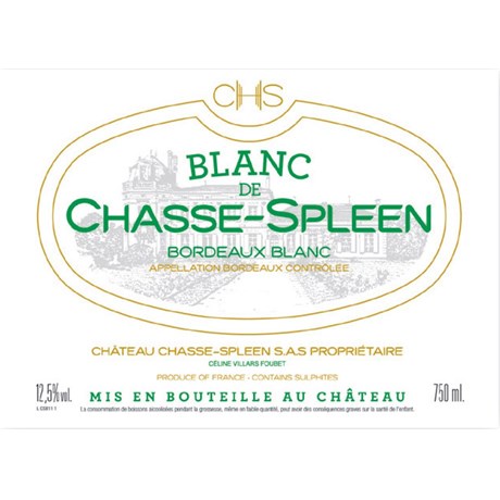 Blanc de Chasse Spleen - Château Chasse Spleen - Bordeaux 2019