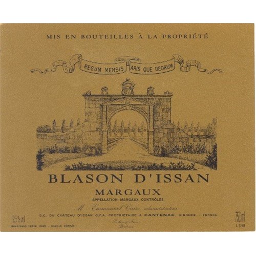Blason d'Issan - Château d'Issan - Margaux 2018