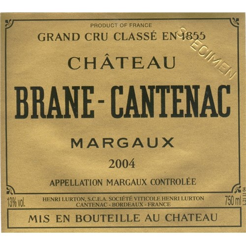 Brane Cantenac - Margaux 2004