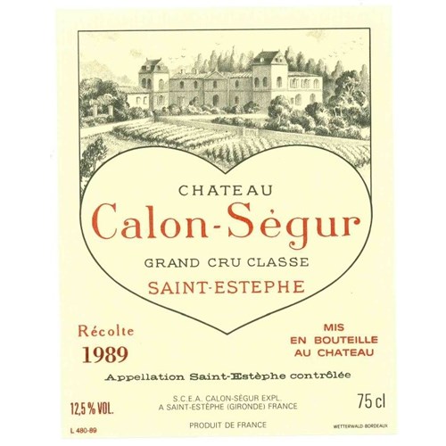 Calon Ségur - Saint-Estèphe 1989