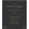 Calon Ségur - Saint-Estèphe 2020