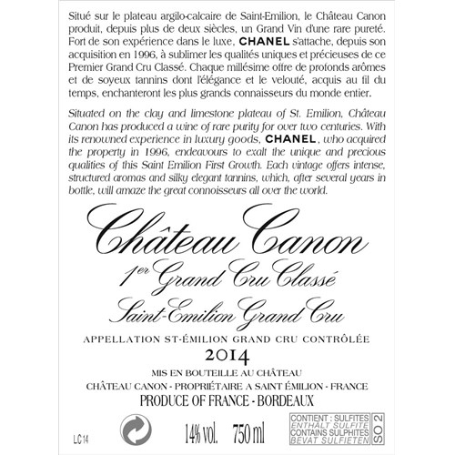 Canon - Saint-Emilion Grand Cru 2014