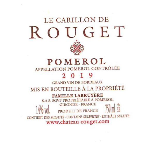 Carillon de Rouget - Pomerol 2019