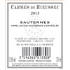 Carmes de Rieussec - Sauternes 2013