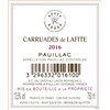 Carruades de Lafite - Château Lafite Rothschild - Pauillac 2016 6b11bd6ba9341f0271941e7df664d056 