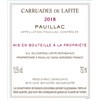 Carruades de Lafite - Château Lafite Rothschild - Pauillac 2018