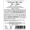 Castle Bel-Air "Jean & Gabriel" - Lussac Saint-Emilion 2014 