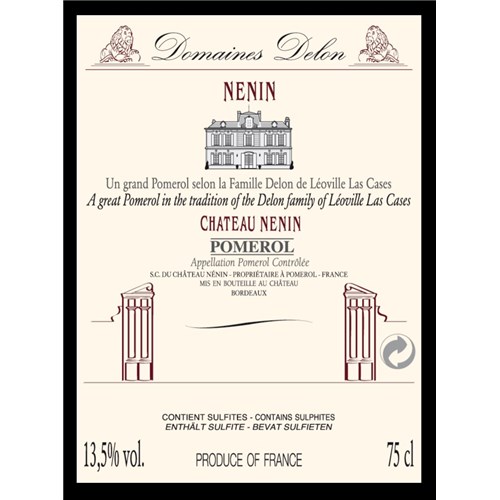 Castle Nénin - Pomerol 2011 