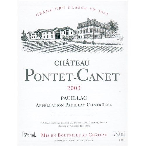 Castle Pontet-Canet - Pauillac 2003 