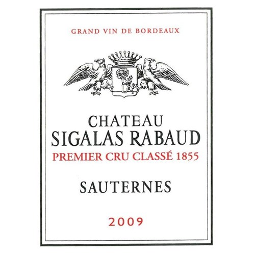 Castle Sigalas Rabaud - Sauternes 2009 