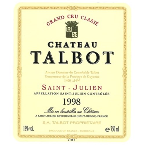 Castle Talbot - Saint-Julien 1998 