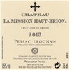 Castle The High Mission Brion - Pessac-Léognan 2015 