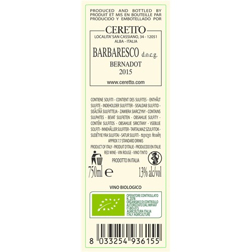 Ceretto - Barbaresco Bernadot - Barbaresco 2015