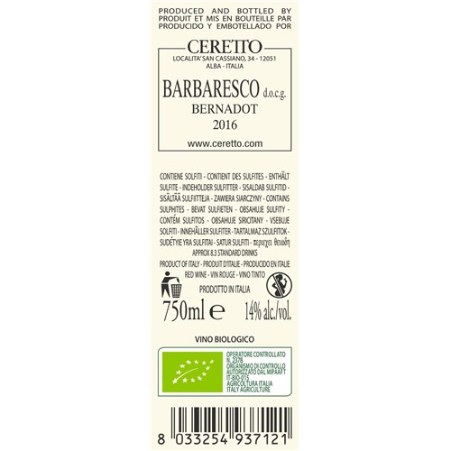 Ceretto - Barbaresco Bernadot - Barbaresco 2016