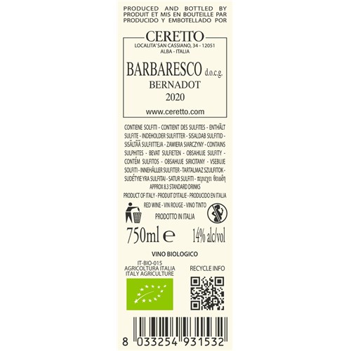 Ceretto - Barbaresco Bernadot - Barbaresco 2020