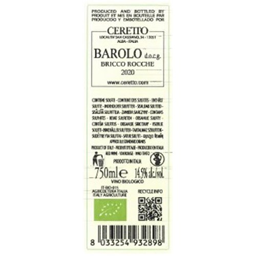 Ceretto - Barolo Bricco Rocche - Barolo Ac. 2020