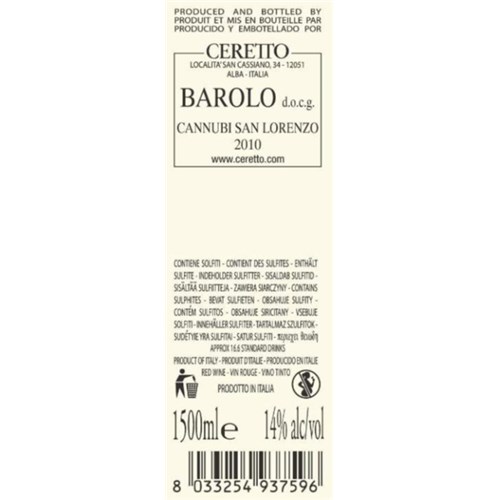 Ceretto - Barolo Cannubi San Lorenzo - Barolo Ac. 2010