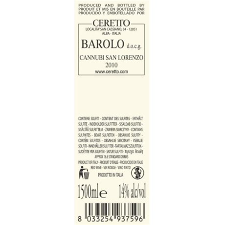 Ceretto - Barolo Cannubi San Lorenzo - Barolo Ac. 2010