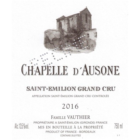 Chapelle d'Ausone - Château Ausone - Saint-Emilion Grand Cru 2016