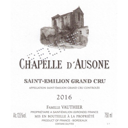 Chapelle d'Ausone - Château Ausone - Saint-Emilion Grand Cru 2016 b5952cb1c3ab96cb3c8c63cfb3dccaca 