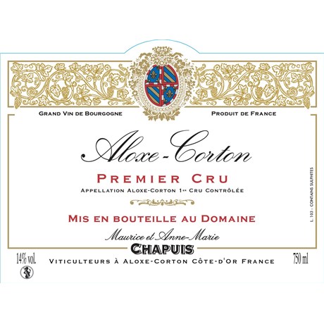Chapuis, Aloxe Corton 1er Cru - Aloxe Corton 1er Cru 2019