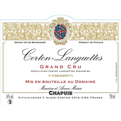 Chapuis, Corton Languettes - Corton Languettes Grand Cru 2019