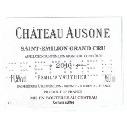 Chateau Ausone - Saint-Emilion Grand Cru 2018 4df5d4d9d819b397555d03cedf085f48 