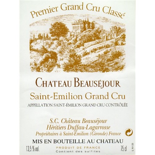 Château Beauséjour Duffau-Lagarrosse - Saint-Emilion Grand Cru 2017 6b11bd6ba9341f0271941e7df664d056 