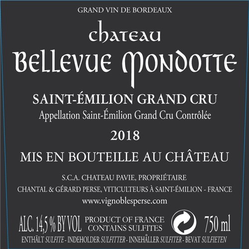 Château Bellevue Mondotte - Saint-Emilion Grand Cru 2018 4df5d4d9d819b397555d03cedf085f48 