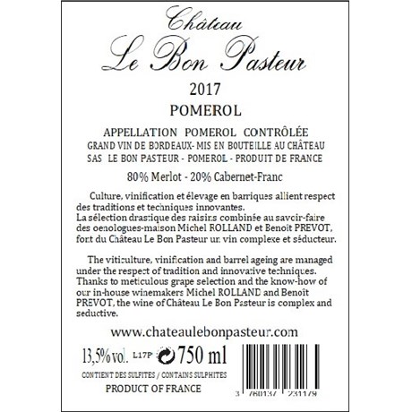 Château Le Bon Pasteur - Pomerol 2017