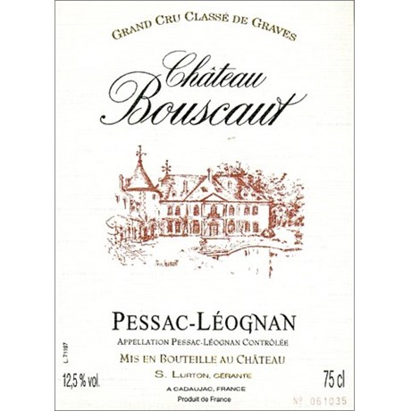 Château Bouscaut rouge - Pessac-Léognan 2016