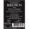 Château Brown rouge - Pessac-Léognan 2016