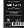Château Brown rouge - Pessac-Léognan 2016