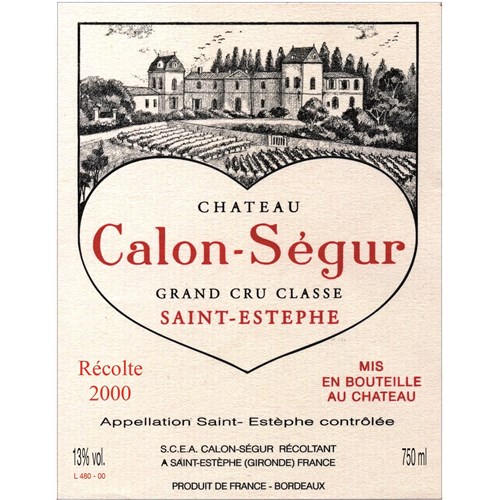 Château Calon Ségur - Saint-Estèphe 2000