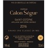 Château Calon Ségur - Saint-Estèphe 2016