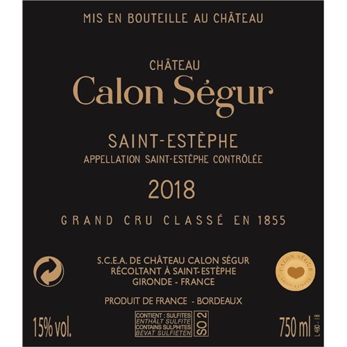 Château Calon Ségur - Saint-Estèphe 2018 4df5d4d9d819b397555d03cedf085f48 